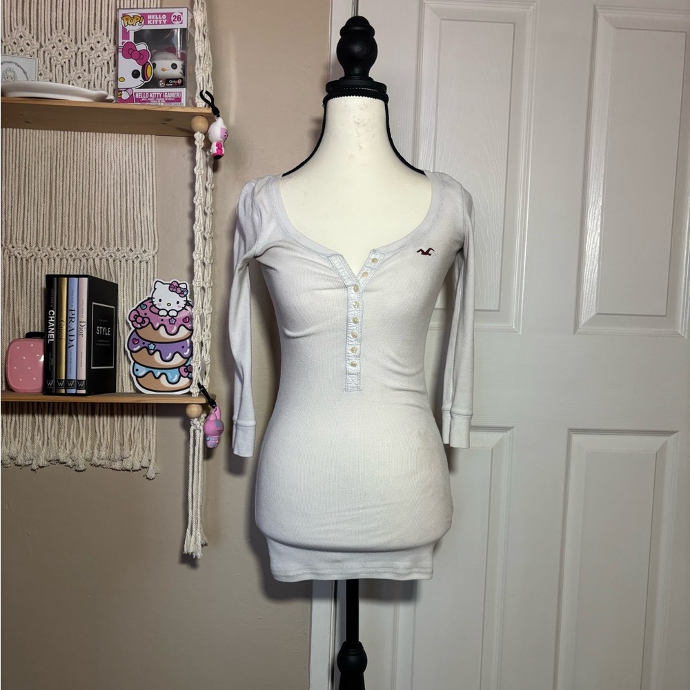 Vintage Hollister White Button-Up Top